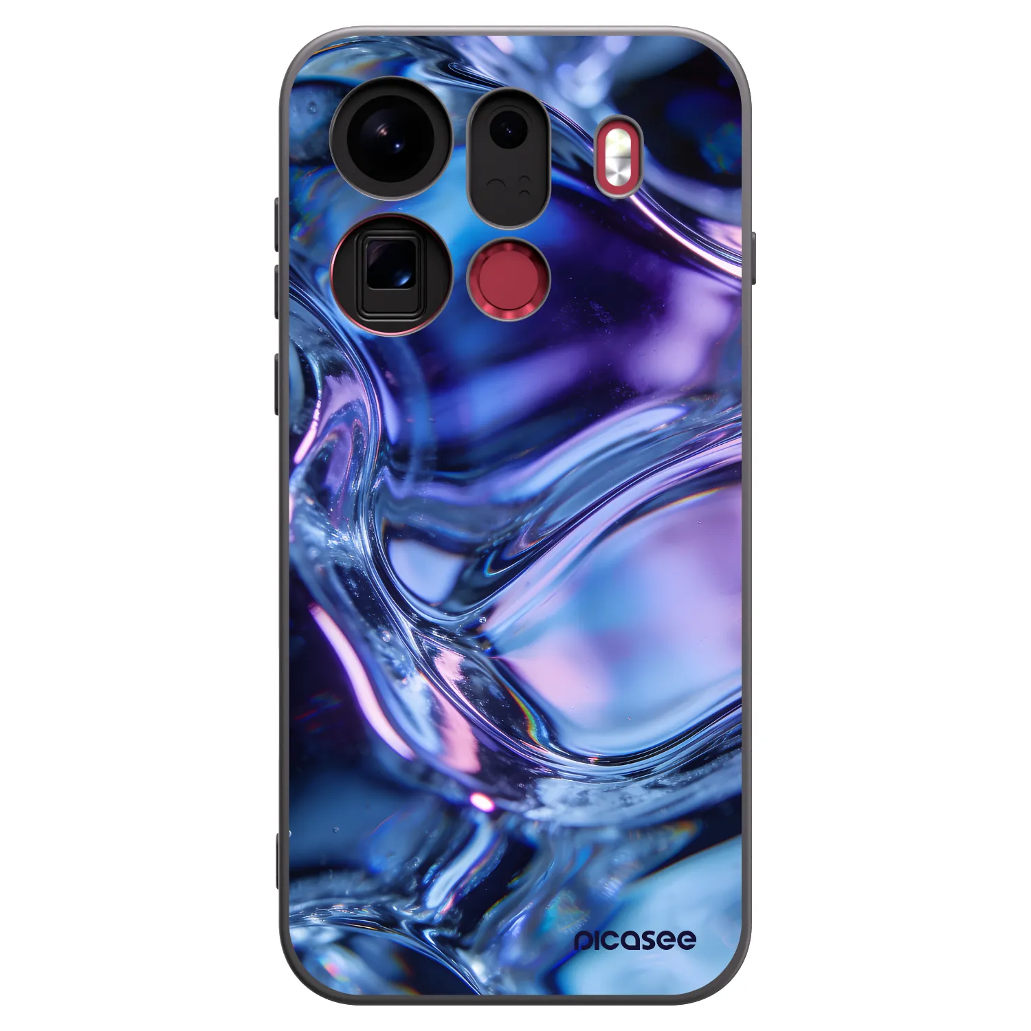 Picasee silikonski črni ovitek za OPPO Find X9 Pro - Iris liquid