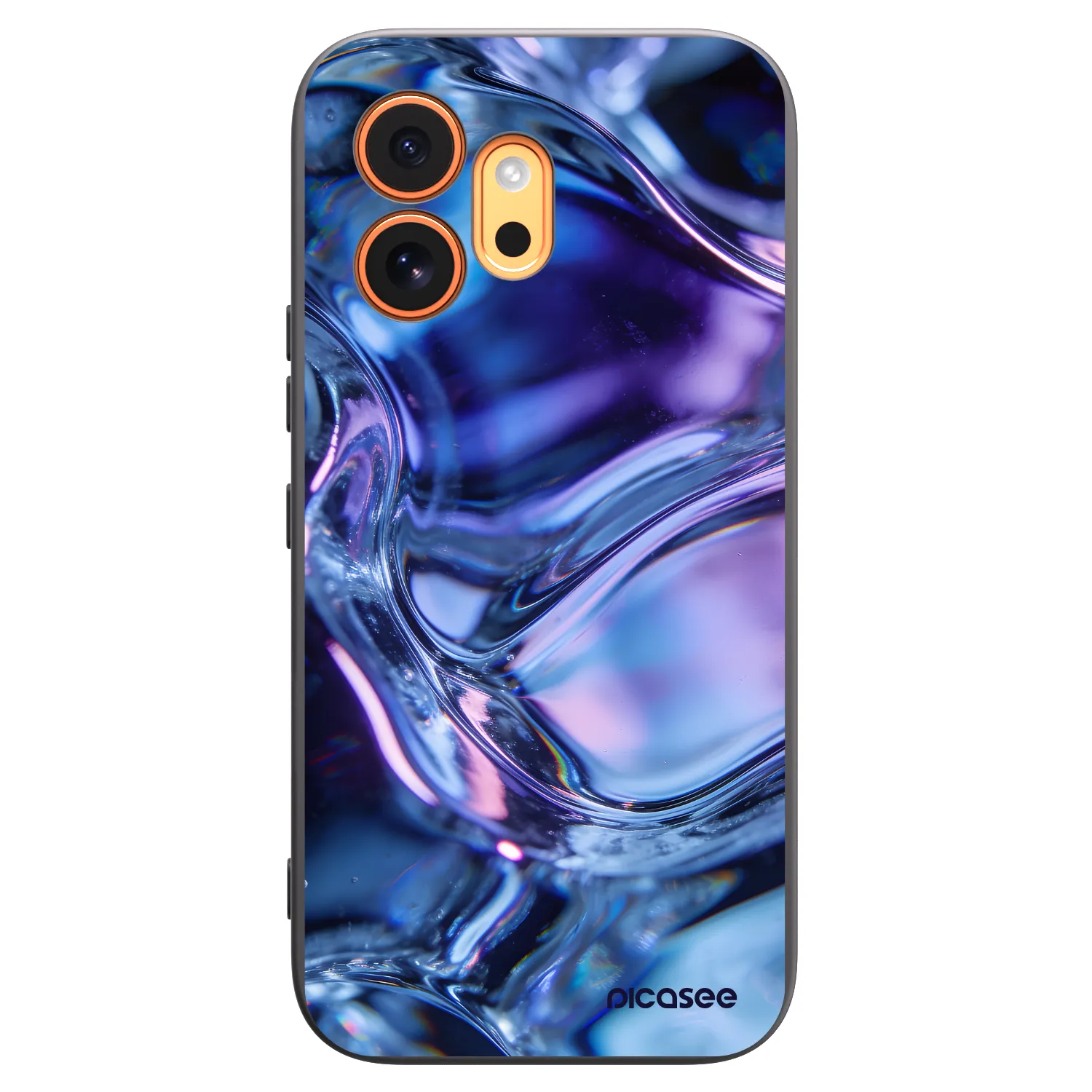 Picasee silikonski črni ovitek za Honor 600 - Iris liquid