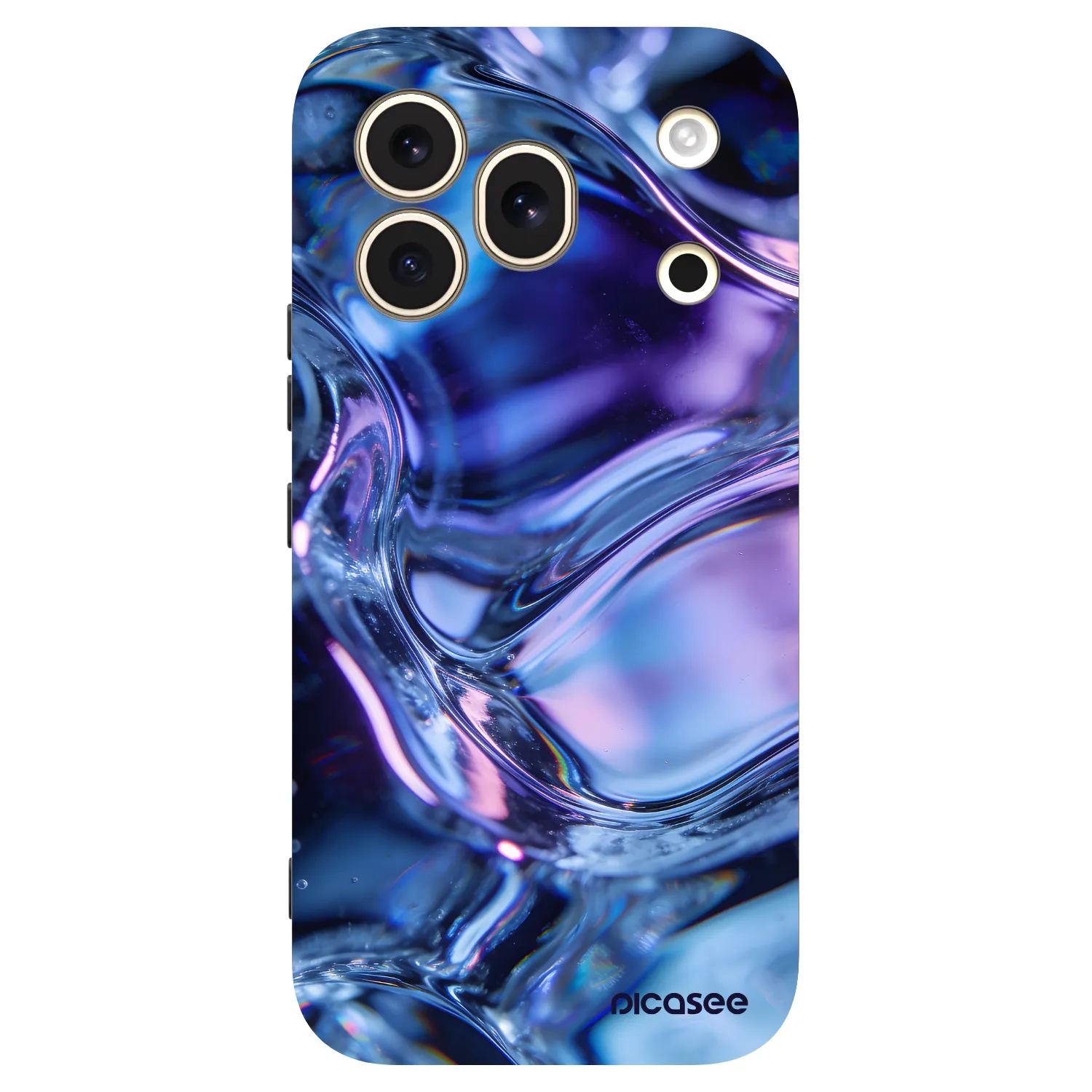 Picasee silikonski črni ovitek za Honor 600 Pro - Iris liquid