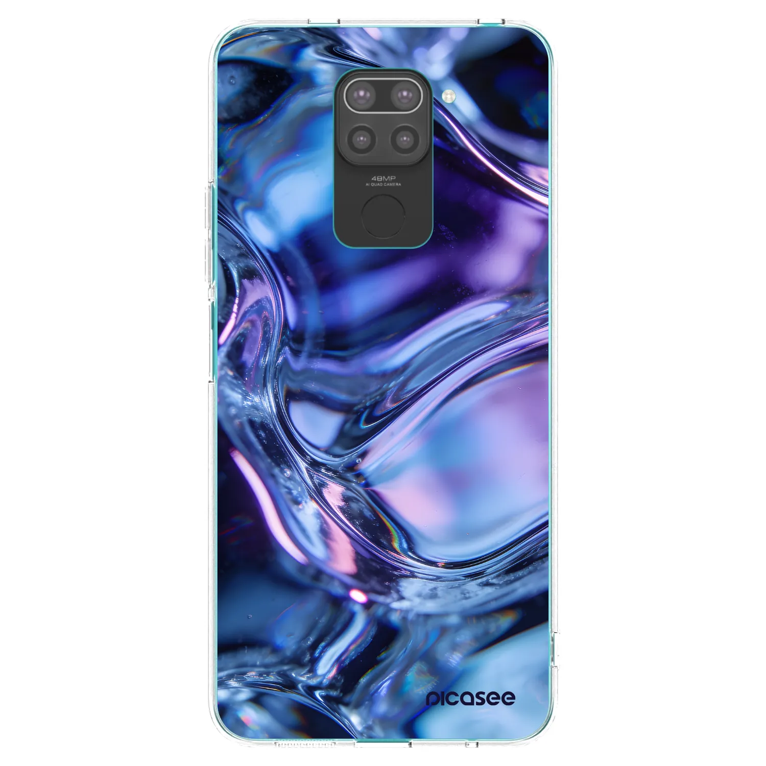 Picasee silikonski črni ovitek za Xiaomi Redmi Note 9 - Iris liquid