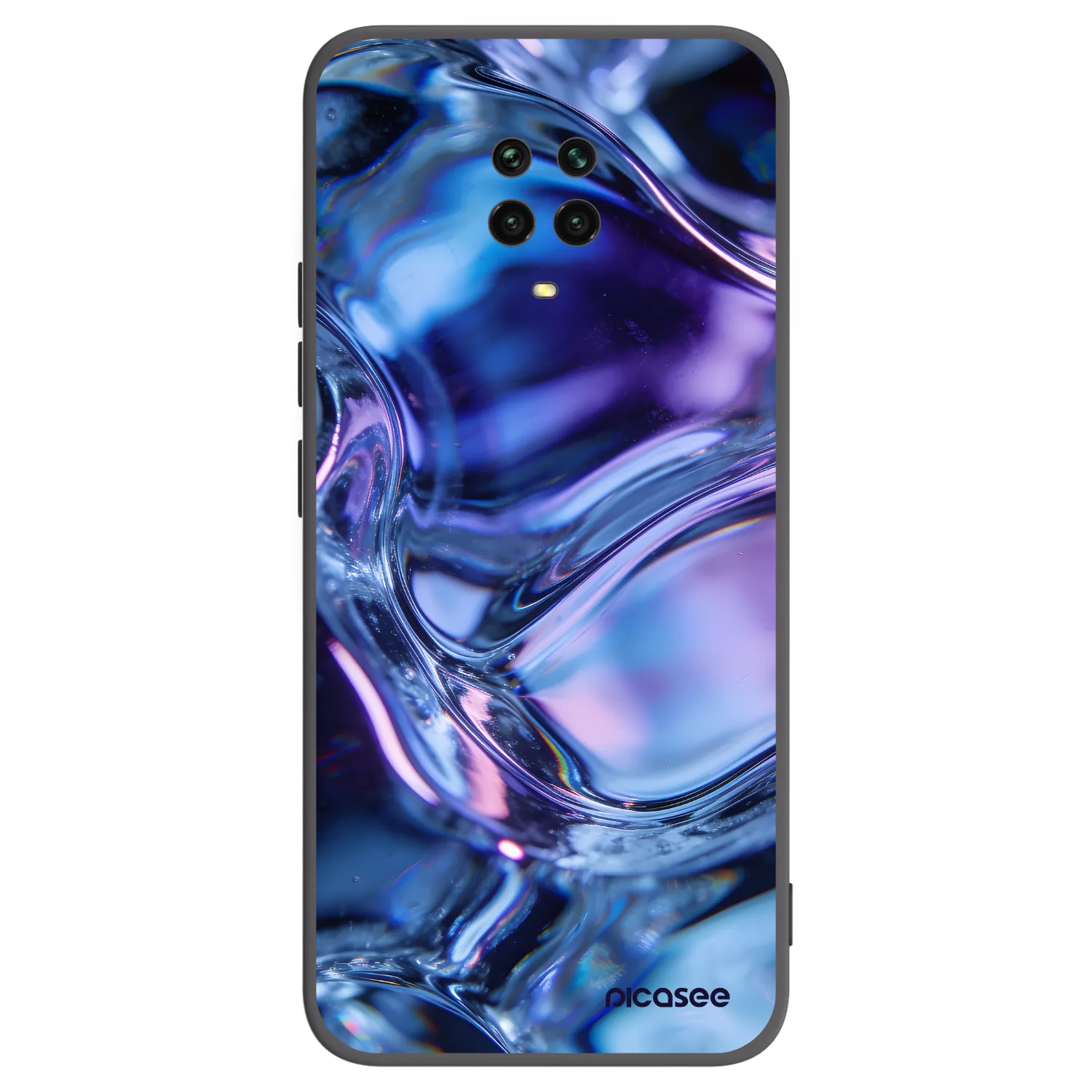 Picasee silikonski črni ovitek za Xiaomi Redmi Note 9S - Iris liquid