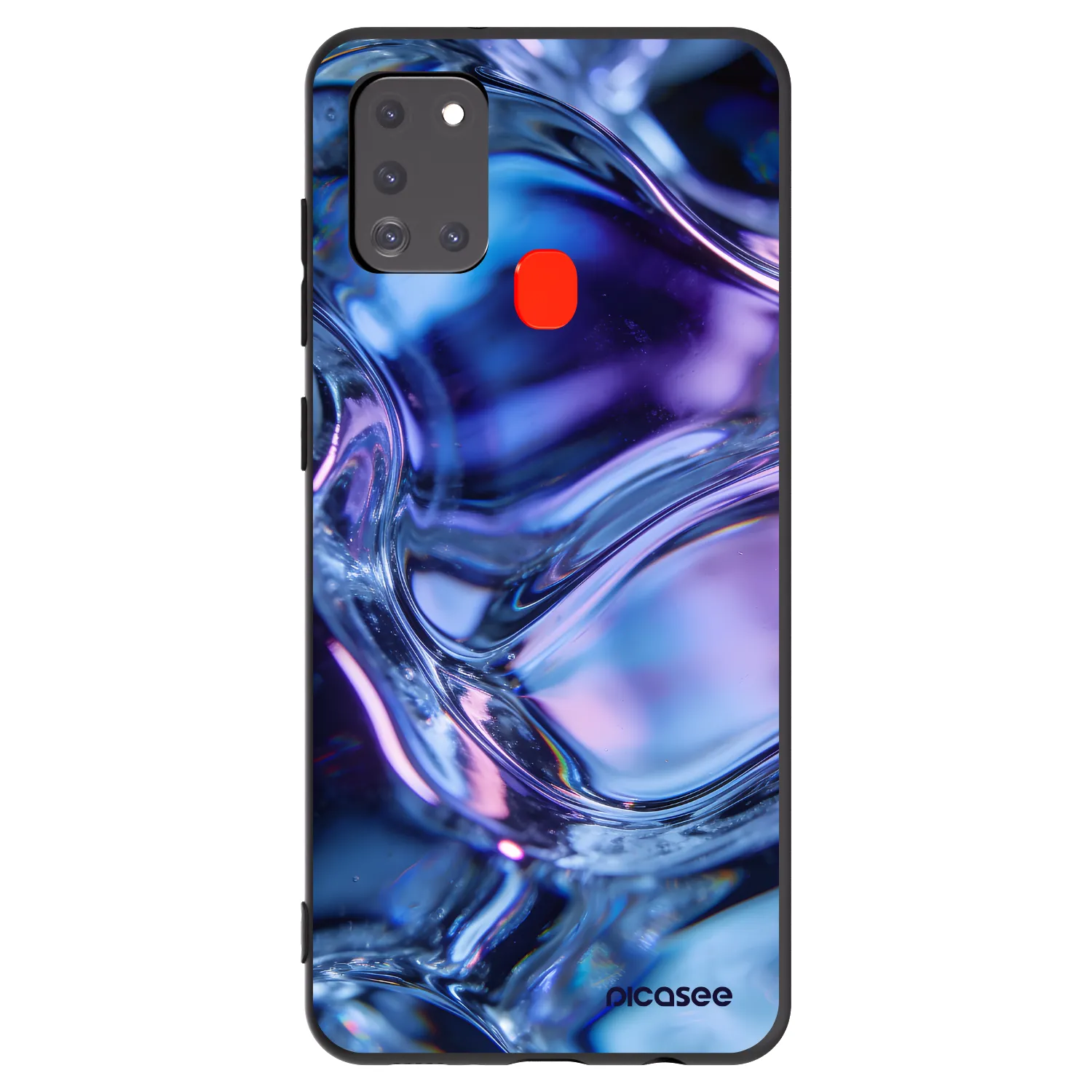 Picasee silikonski črni ovitek za Samsung Galaxy A21s - Iris liquid