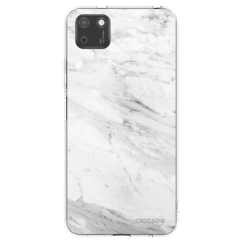 Picasee silikonski prozorni ovitek za Huawei Y5P - White marble