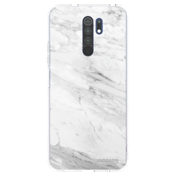 Picasee silikonski prozorni ovitek za Xiaomi Redmi 9 - White marble