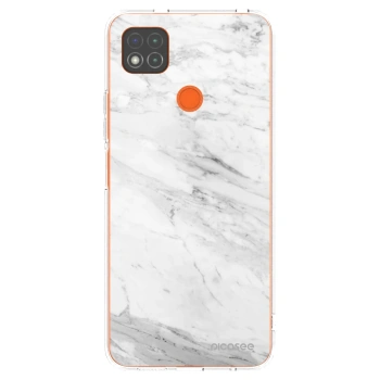 Picasee silikonski prozorni ovitek za Xiaomi Redmi 9C - White marble