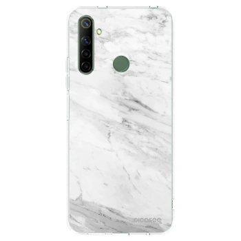 Picasee silikonski prozorni ovitek za Realme 6i - White marble