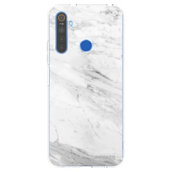 Picasee silikonski prozorni ovitek za Realme 5 - White marble