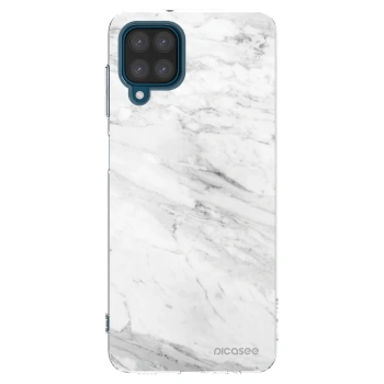 Picasee silikonski prozorni ovitek za Samsung Galaxy A12 A125F - White marble