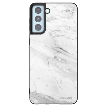 Picasee silikonski črni ovitek za Samsung Galaxy S21+ 5G G996F - White marble