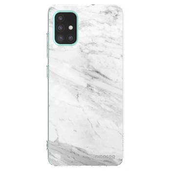 Picasee silikonski prozorni ovitek za Samsung Galaxy M31s - White marble