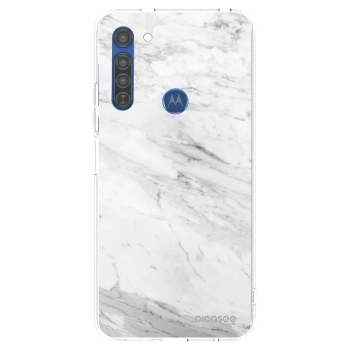 Ovitek za Motorola Moto G8 - White marble