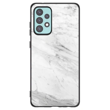 Picasee silikonski črni ovitek za Samsung Galaxy A72 A725F - White marble