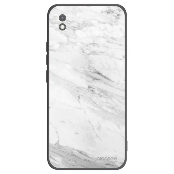 Picasee silikonski črni ovitek za Xiaomi Redmi 9AT - White marble