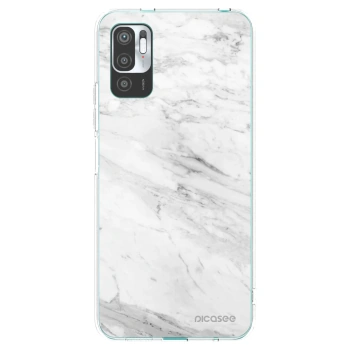Picasee silikonski prozorni ovitek za Xiaomi Redmi Note 10 5G - White marble