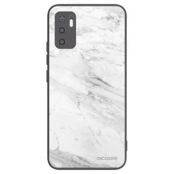 Picasee silikonski črni ovitek za Xiaomi Redmi Note 10 5G - White marble