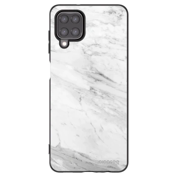 Picasee silikonski črni ovitek za Samsung Galaxy M12 M127F - White marble