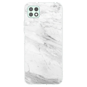 Picasee silikonski prozorni ovitek za Samsung Galaxy A22 A226B 5G - White marble