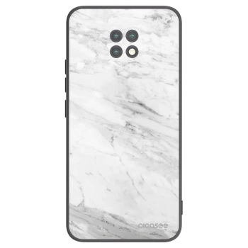 Picasee silikonski črni ovitek za Xiaomi Redmi Note 9T - White marble