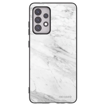 Picasee silikonski črni ovitek za Samsung Galaxy A52s 5G A528B - White marble
