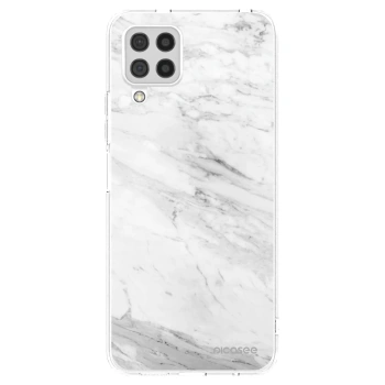 Picasee silikonski prozorni ovitek za Samsung Galaxy A22 A225F 4G - White marble