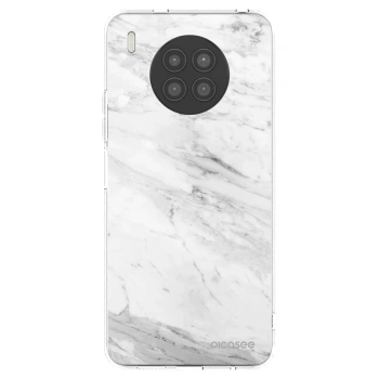 Picasee silikonski prozorni ovitek za Huawei Nova 8i - White marble