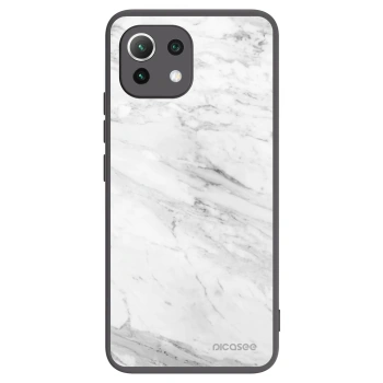 Picasee silikonski črni ovitek za Xiaomi 11 Lite 5G NE - White marble