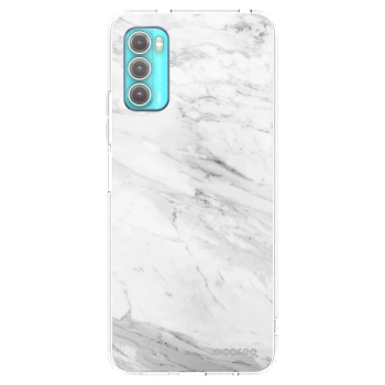 Picasee silikonski prozorni ovitek za Motorola Moto G60 - White marble