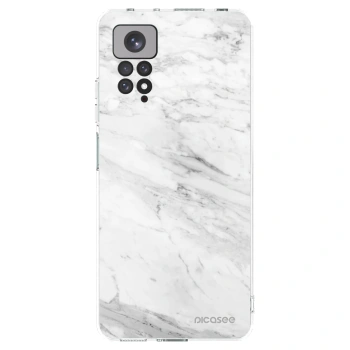 Picasee silikonski prozorni ovitek za Xiaomi Redmi Note 11 - White marble