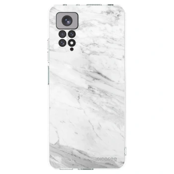 Picasee silikonski prozorni ovitek za Xiaomi Redmi Note 11S 4G - White marble