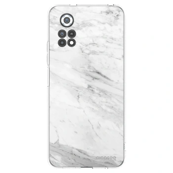 Picasee silikonski prozorni ovitek za Xiaomi Poco X4 Pro 5G - White marble