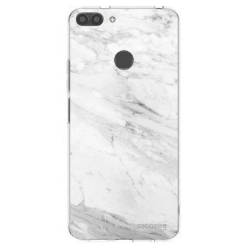 Picasee silikonski prozorni ovitek za Huawei P Smart - White marble