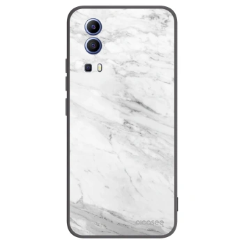 Picasee silikonski črni ovitek za Vivo Y52 5G - White marble