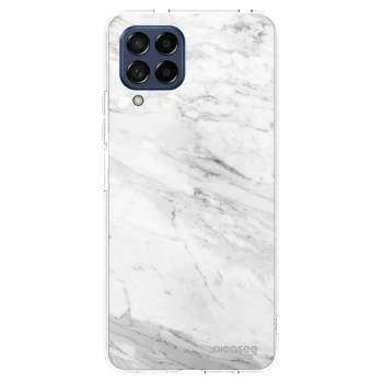 Picasee silikonski prozorni ovitek za Samsung Galaxy M53 5G - White marble