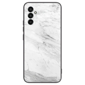 Picasee silikonski črni ovitek za Samsung Galaxy M13 M135F - White marble