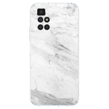 Picasee silikonski prozorni ovitek za Xiaomi Redmi 10 (2022) - White marble