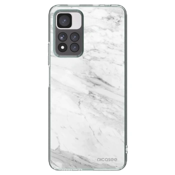 Picasee silikonski prozorni ovitek za Xiaomi Redmi Note 11 Pro+ 5G - White marble