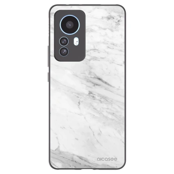 Picasee silikonski črni ovitek za Xiaomi 12T Pro - White marble