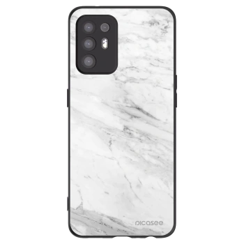 Picasee silikonski črni ovitek za OPPO A94 5G - White marble