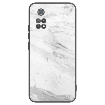 Picasee silikonski črni ovitek za Xiaomi Poco M4 Pro - White marble