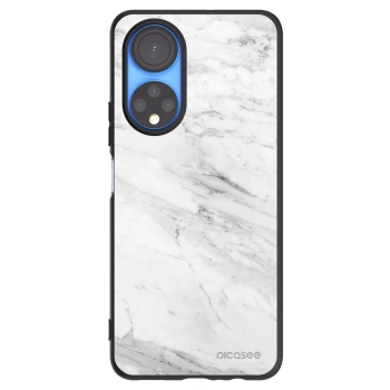 Picasee silikonski črni ovitek za Honor X7 - White marble
