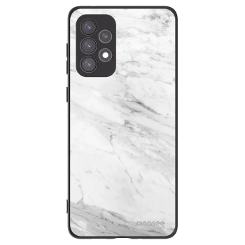 Picasee silikonski črni ovitek za Samsung Galaxy A73 5G - White marble