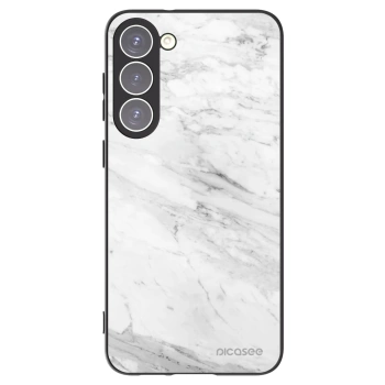 Picasee silikonski črni ovitek za Samsung Galaxy S23+ 5G - White marble