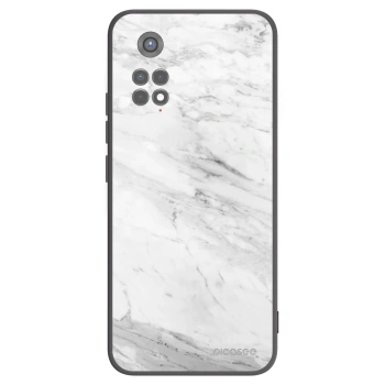 Picasee silikonski črni ovitek za Xiaomi Redmi Note 11S 5G - White marble