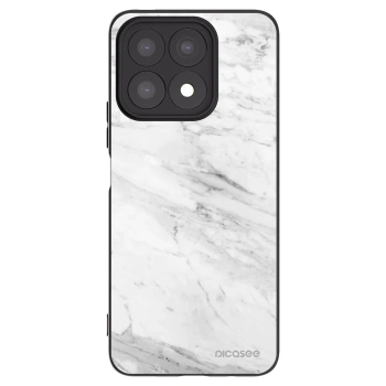 Picasee silikonski črni ovitek za Honor X8a - White marble