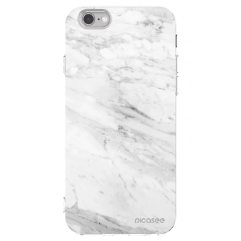 Picasee silikonski prozorni ovitek za Apple iPhone 6/6S - White marble