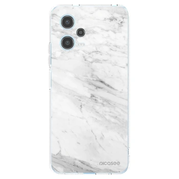 Picasee silikonski prozorni ovitek za Xiaomi Redmi Note 12 5G - White marble