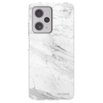 Picasee silikonski prozorni ovitek za Xiaomi Redmi Note 12 Pro+ 5G - White marble