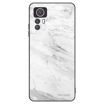 Picasee silikonski črni ovitek za Xiaomi Redmi Note 12S - White marble