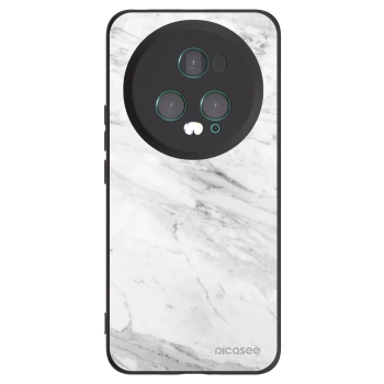Picasee silikonski črni ovitek za Honor Magic5 Pro - White marble