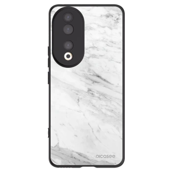Picasee silikonski črni ovitek za Honor 90 5G - White marble
